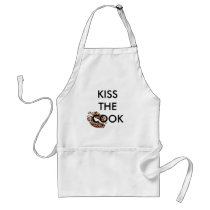leopard, KISS THE COOK aprons