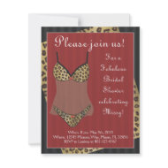 Leopard & Lace Bridal Shower invitation