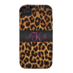 Leopard Love Monogrammed iPhone 4/4S Cover