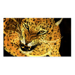 leopard of gold business card templates