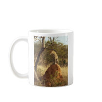 Leopard on Termite Mound in Namibia Mugs