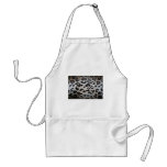 Leopard pattern, natural color fake fur closeup apron