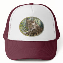 Leopard Portrait Apparel hats by friskybiz Leopard Portrait Apparel hats
