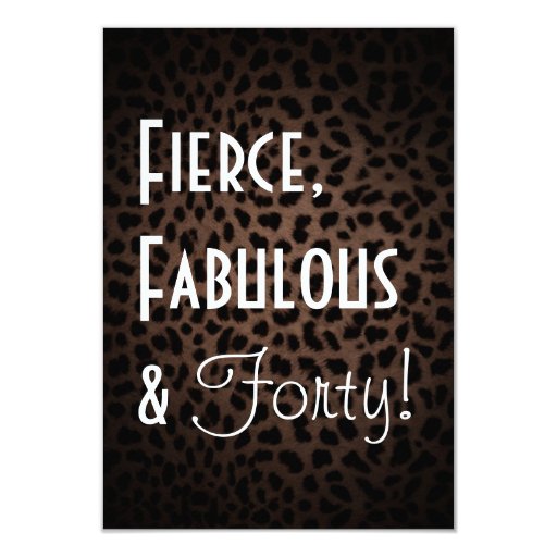 Leopard Print 40th Birthday Invitation | Zazzle