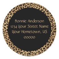 Leopard Print Address Sticker sticker