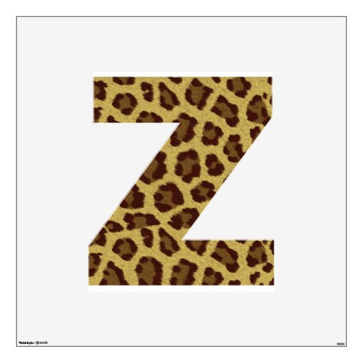 Leopard Print Alphabet Room Stickers | Zazzle