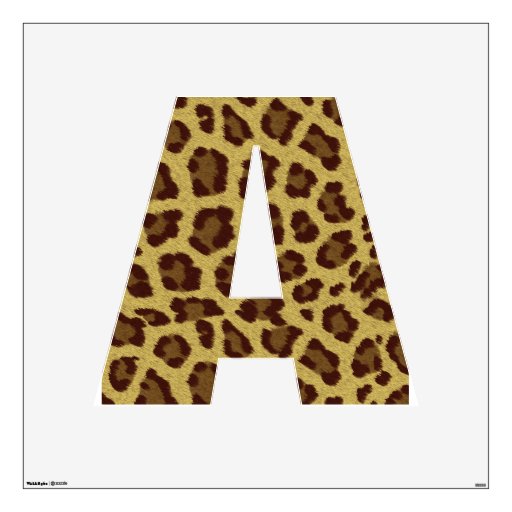 Leopard Print Alphabet Wall Decal 