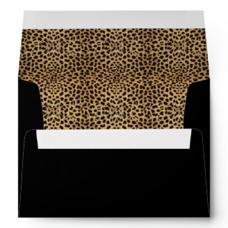 Leopard Print and Black Envelope