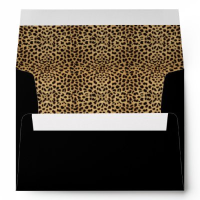 Leopard Print and Black Envelope