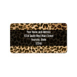 Leopard Print Background Address Label