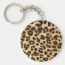 Leopard Print Background Keychain