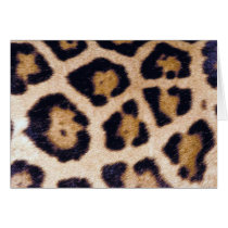 Leopard Print Big Cat Real Fur Pattern Design Card