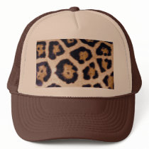 Leopard Print Big Cat Real Fur Pattern Design Hats