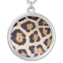 Leopard Print Big Cat Real Fur Pattern Necklace