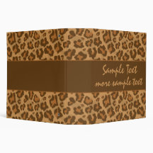 Leopard Print Binder