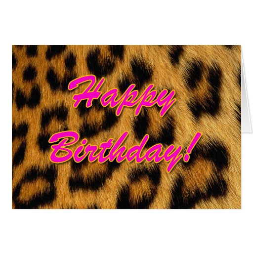 Leopard Print Birthday Card Zazzle