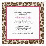 leopard print birthday party invitations