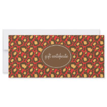 Leopard Print Boutique Style Gift Certificates Personalized Rack Card