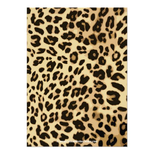 Leopard Print Bridal Shower Invitation
