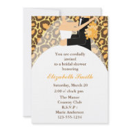 Leopard Print Bridal Shower Invitations invitation