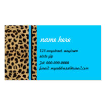 Leopard Print Business Card business cards by SBCSTUDIO Leopard Print Business Card business cards