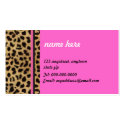 Leopard Print Business Card business cards by SBCSTUDIO Leopard Print Business Card business cards