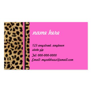 Leopard Print Business Card profilecard