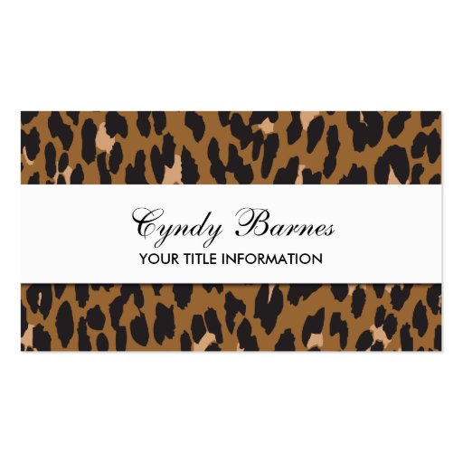 Leopard Print Business Card