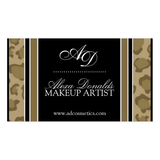 Leopard Print  Business Card (front side)