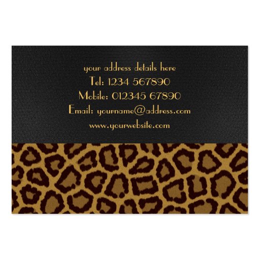 Leopard Print Business Card (back side)