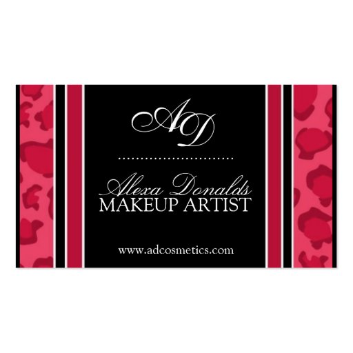 Leopard Print  Business Card (front side)
