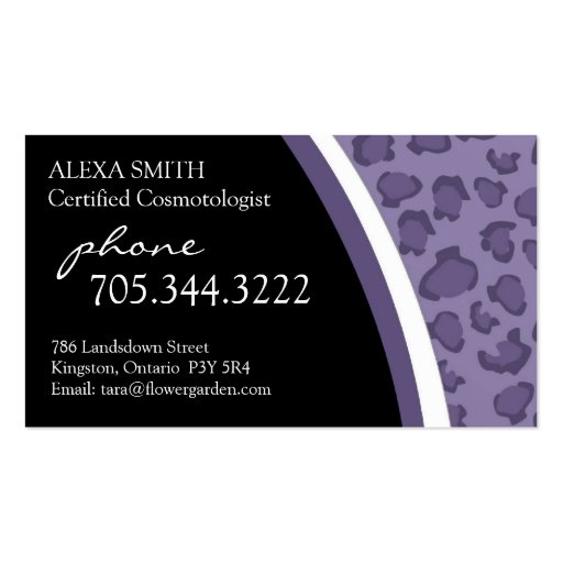 Leopard Print :: Business Card (back side)