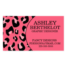 Leopard Print Business Card
