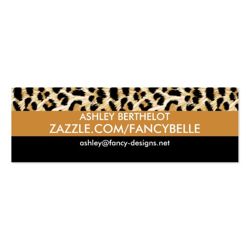 Leopard Print Business Card (front side)
