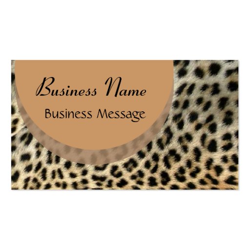 Leopard Print  Business Card Template