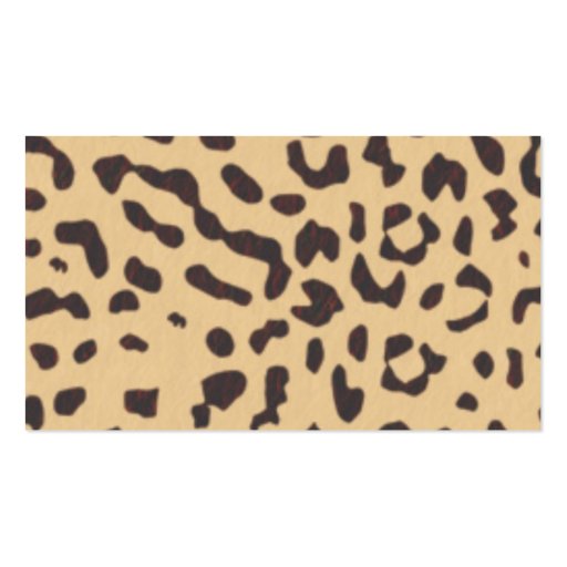 leopard print business card templates (back side)