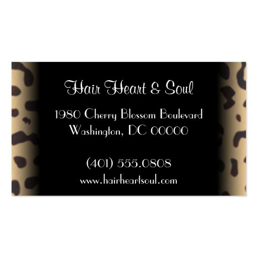 leopard print business card templates