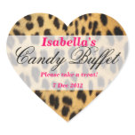 leopard print Candy Buffet Sticker
