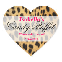 leopard print Candy Buffet Sticker
