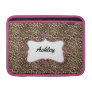 leopard print chic pink elegance macbook air sleeve