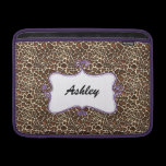 leopard print chic  purple elegance ipad sleeves