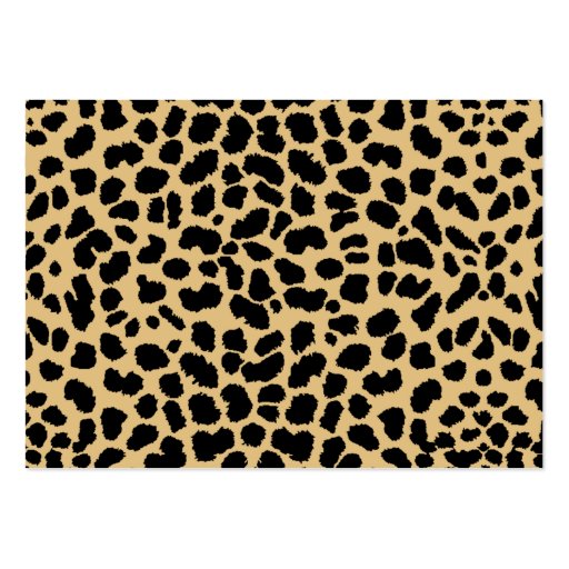 Leopard Print Cleaning Service Business Cards (back side)