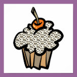 leopard print cupcake