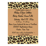 Leopard Print Custom Invitation invitations