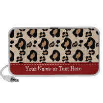 Leopard Print Doodle Speakers Custom