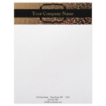 Leopard Print Elegance Customized Letterhead