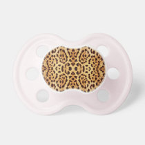 leopard, fashion, cute, girly, faux, cool, elegant, animal, skin, pacifier, funny, trendy, fur, fashionata, pacifiers, [[missing key: type_booginhead_pacifie]] with custom graphic design