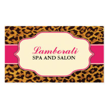 Leopard Print Elegant Modern Fashion Classy Business Cards