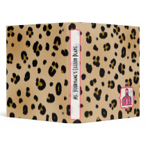 Leopard Print Fancy Teacher Binder