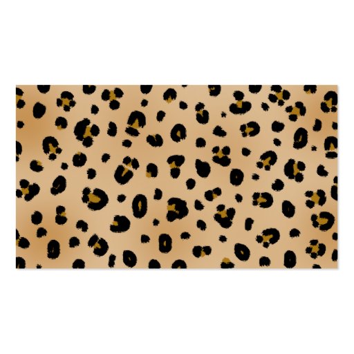 Leopard Print Fashion Business Card (back side)